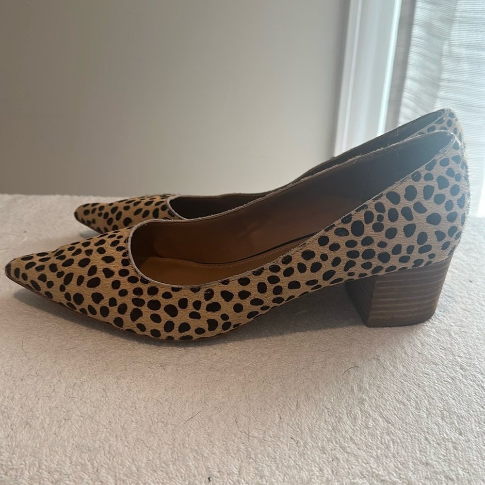 Crown Vintage leopard print pump.  Has texture like real animal skin.